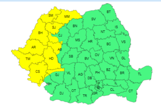 Atenționare meteo: cod galben și portocaliu de ploi torențiale și răcire accentuată a vremii în România